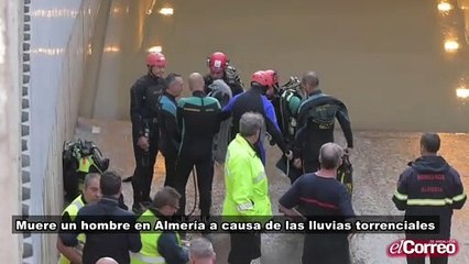 Muere un hombre en Almería a causa de las lluvias torrenciales