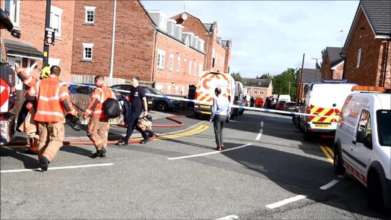 Firefighters tackle large blaze at launderette