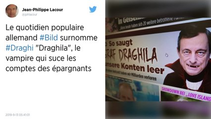 Le tabloïd Bild déguise le président de la BCE en vampire « comte Draghila ».