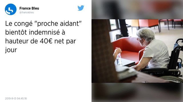 Le congé pour les proches aidants rémunéré environ 40 euros par jour