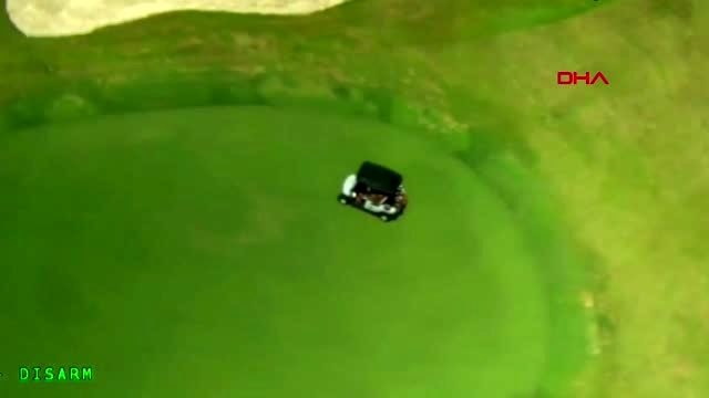 Polisten golf aracı ile kaçmaya çalıştı