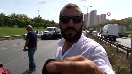 TEM Bağlantı Yolunda Zincirleme Trafik Kazası: 8 Araç Birbirine Girdi