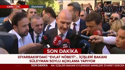 İçişleri Bakanı Süleyman Soylu Diyarbakır'da