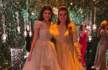 وصلة رقص جماعية للنجوم في زفاف ابنة نشوى مصطفى تلهب الحفل