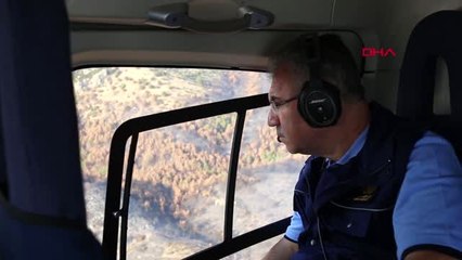 İzmir yeni müdür izmir'deki yangın bölgesinde incelemelerde bulundu