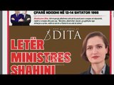 Ora juaj, Shtypi i ditës: Letër ministres Shahini