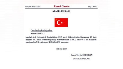 Erdoğan'dan iki üniversiteye rektör ataması