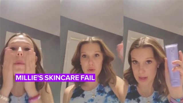 Millie Bobby Brown's 'fake' skincare routine gets ripped to shreds
