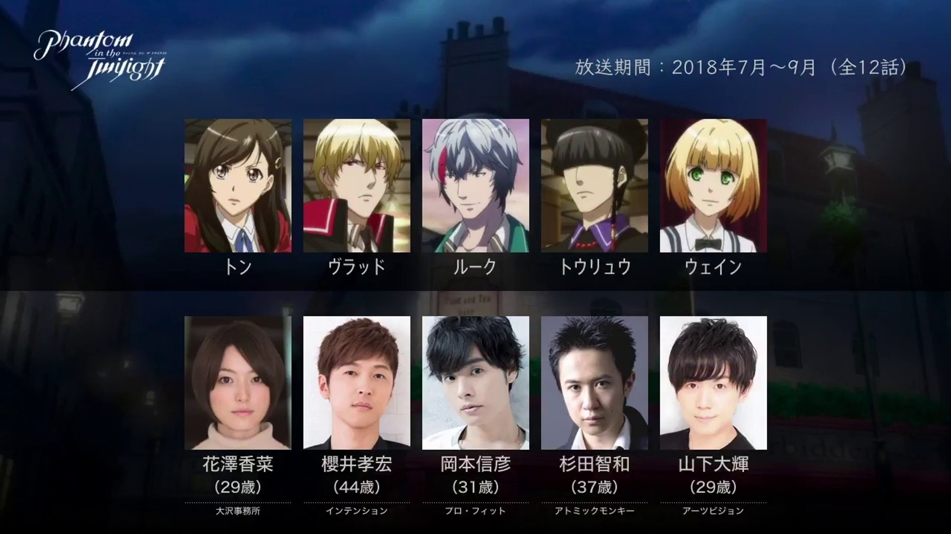 Phantom In The Twilightの声優さんたちは こんな顔 動画 Dailymotion