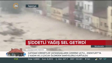 İspanya'da şiddetli yağış