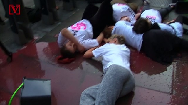 Climate Change Activists Stage Protests At London’s Fashion Week