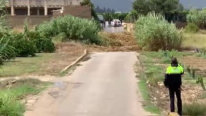 Un vecino graba cómo un pequeño riachuelo se convierte en una impresionante riada