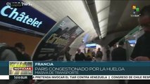 Francia: París se paraliza por huelga masiva de transporte