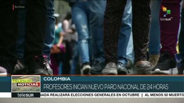 Colombia: profesores inician nuevo paro nacional de 24 horas