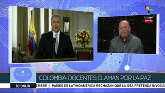 Mejía: Los docentes colombianos estamos en medio del conflicto armado