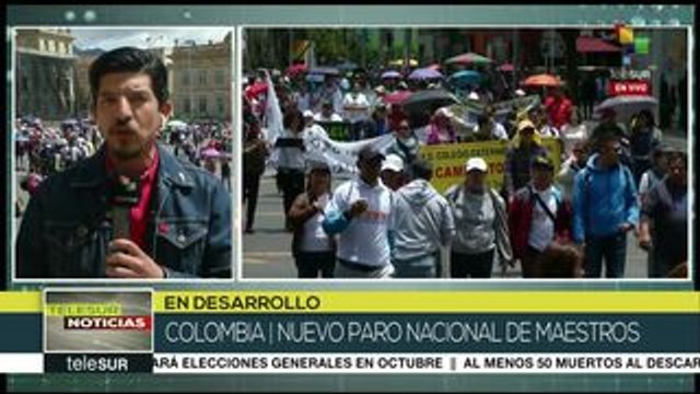 Colombia: nuevo paro nacional de maestros ante inseguridad y amenazas