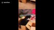 This cat is absolutely obsessed with boxes and will sit in any he sees