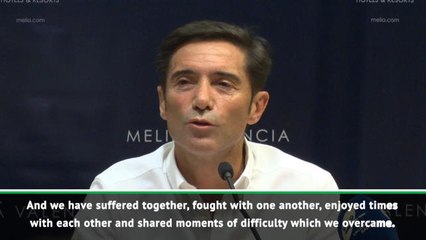Former Valencia manager breaks down in emotional last press conference