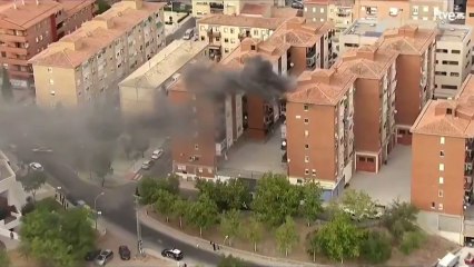 Un espectacular incendio en Toledo cierra la emisión de La Vuelta en TVE