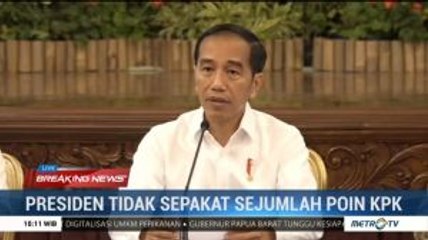 Jokowi Tidak Setuju Empat Poin RUU KPK