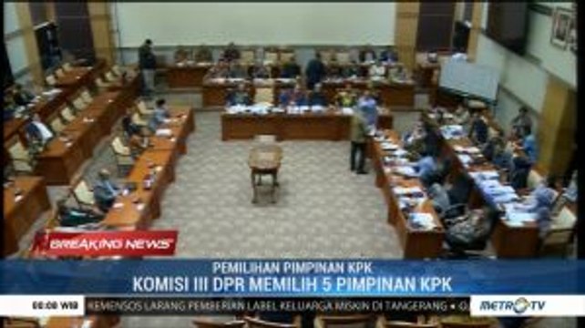 Komisi III DPR RI Gelar Voting Pilih 5 Pimpinan KPK