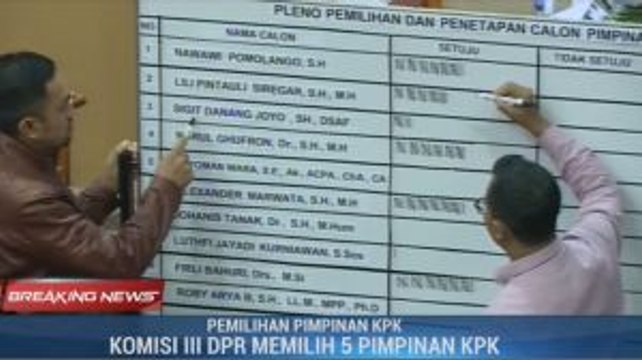 Proses Penghitungan Suara Capim KPK
