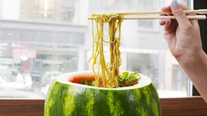 This Watermelon Bowl Is Stuffed To The Brim With...Noodles!