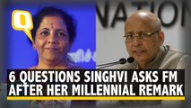 6 Questions Cong Asks FM Sitharaman After Her Millennial Remarks