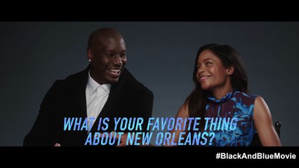 BLACK AND BLUE - Rapid-Fire Q&A (Naomie Harris & Tyrese)