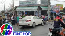 THVL | Xe ô tô lao vào tiệm thuốc sau va chạm tại Bình Dương