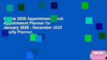 Online 2020 Appointment Book: Appointment Planner for January 2020 - December 2020 Hourly Planner,