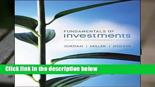 [Doc] Fundamentals of Investments