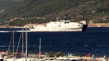 ABD askeri gemisi Çanakkale Boğazı'ndan geçti
