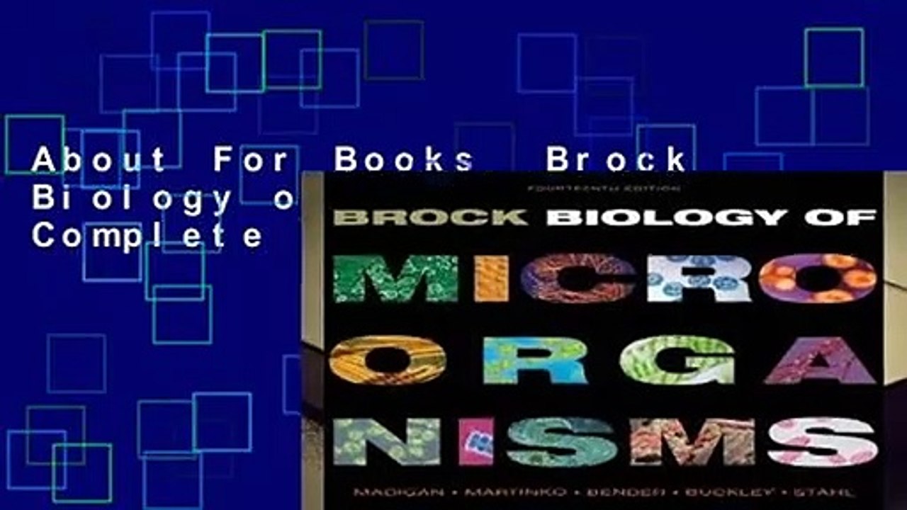 About For Books  Brock Biology of Microorganisms Complete
