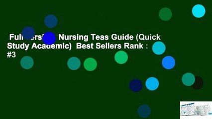 Full version  Nursing Teas Guide (Quick Study Academic)  Best Sellers Rank : #3