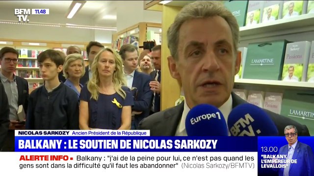 Nicolas Sarkozy: J'ai de la peine pour Patrick Balkany, ce n'est pas quand les gens sont dans la difficulté qu'il faut les abandonner