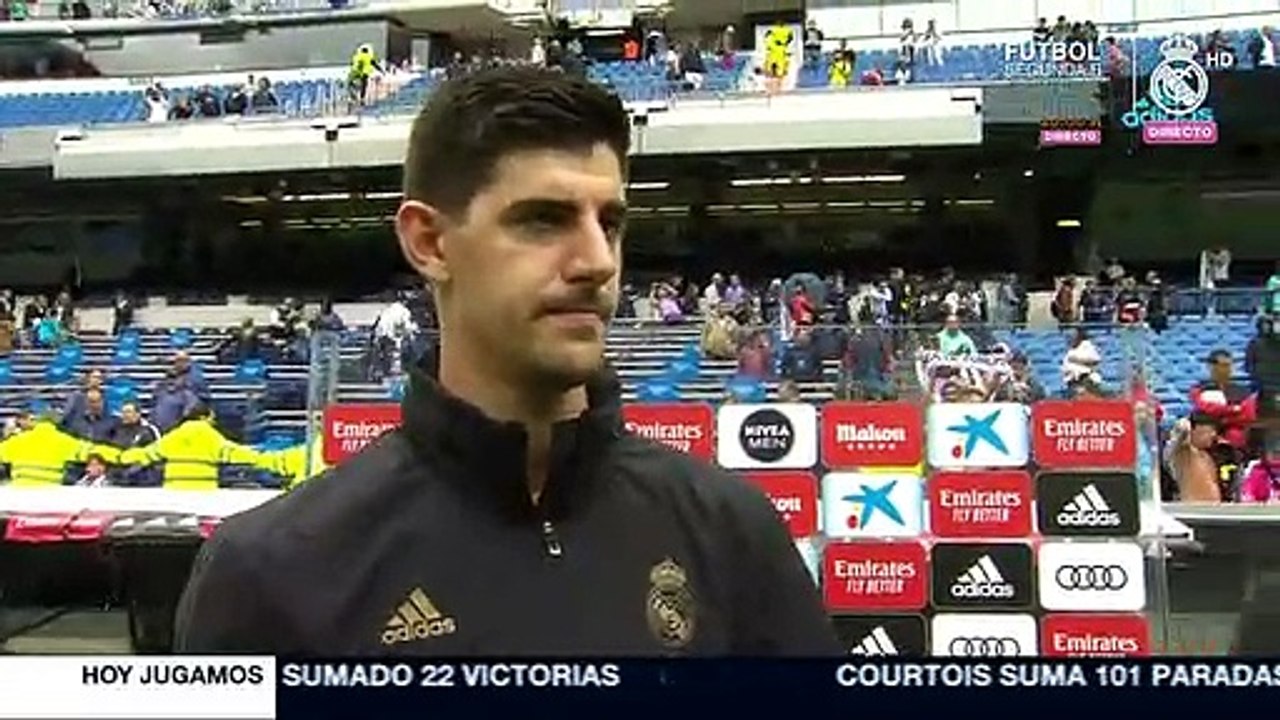 Courtois: "Tenemos que quedarnos con la primera parte que hemos hecho ant el Levante"