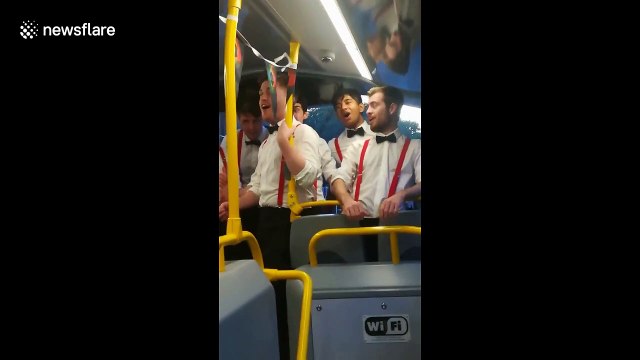 Dapper a cappella singers entertain Dublin bus passengers