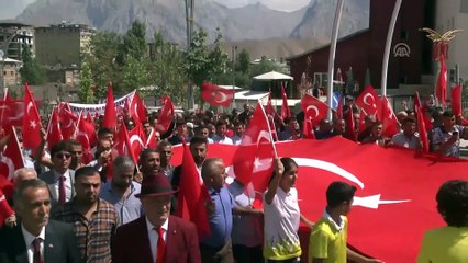 Doğu'da 'Teröre Lanet, Kardeşliğe Davet' yürüyüşleri - HAKKARİ