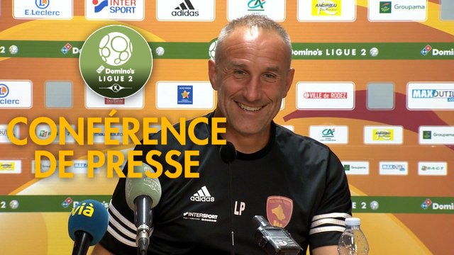 Conférence de presse Rodez Aveyron Football - Le Mans FC (4-1) : Laurent PEYRELADE (RAF) - Richard DEZIRE (LEMANS) - 2019/2020