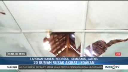 20 Rumah Rusak Akibat Ledakan Gudang Mako Brimob Semarang