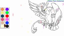 Coloration Phénix- Pidgeot Pokémon | Peindre pour les jeunes enfants et dessiner pour les enfants