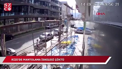 Mantolama iskelesi çöktü! 2 işçi...