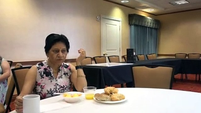 BDMV-123 Aruna & Hari Sharma at Breakfast Table Residence Inn Marriott Rogers AR USA May 19, 2019