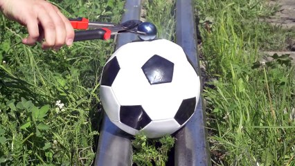 1000 DEGREE METAL BALL VS FOOTBALL BALL