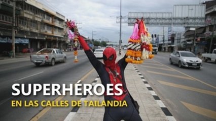 Superhéroes en las calles de Tailandia