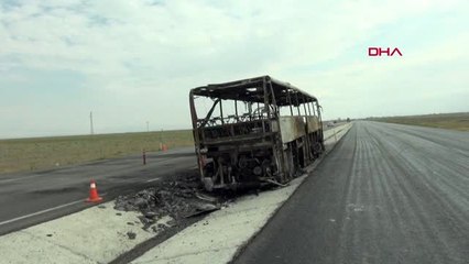 Aksaray'da alev alan otobüsteki 31 yolcu ölümden döndü