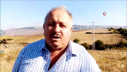 Tekirdağ’da korkutan anız yangını