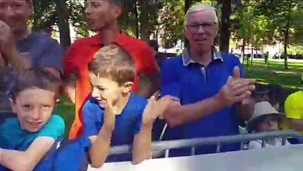Sur la ligne d’arrivée du semi-marathon