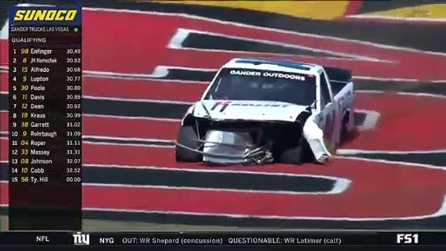 Nascar Truck Series Las Vegas 2019 GOTS Qualifying Iwuji Huge Crash